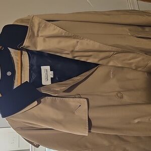 Joseph & Feiss Beige Trench Coat with Wool.  Size 46 REGULAR